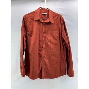 Sonoma Men's L/S Button-Up Shirt, Bear & Tree Pattern, Size L